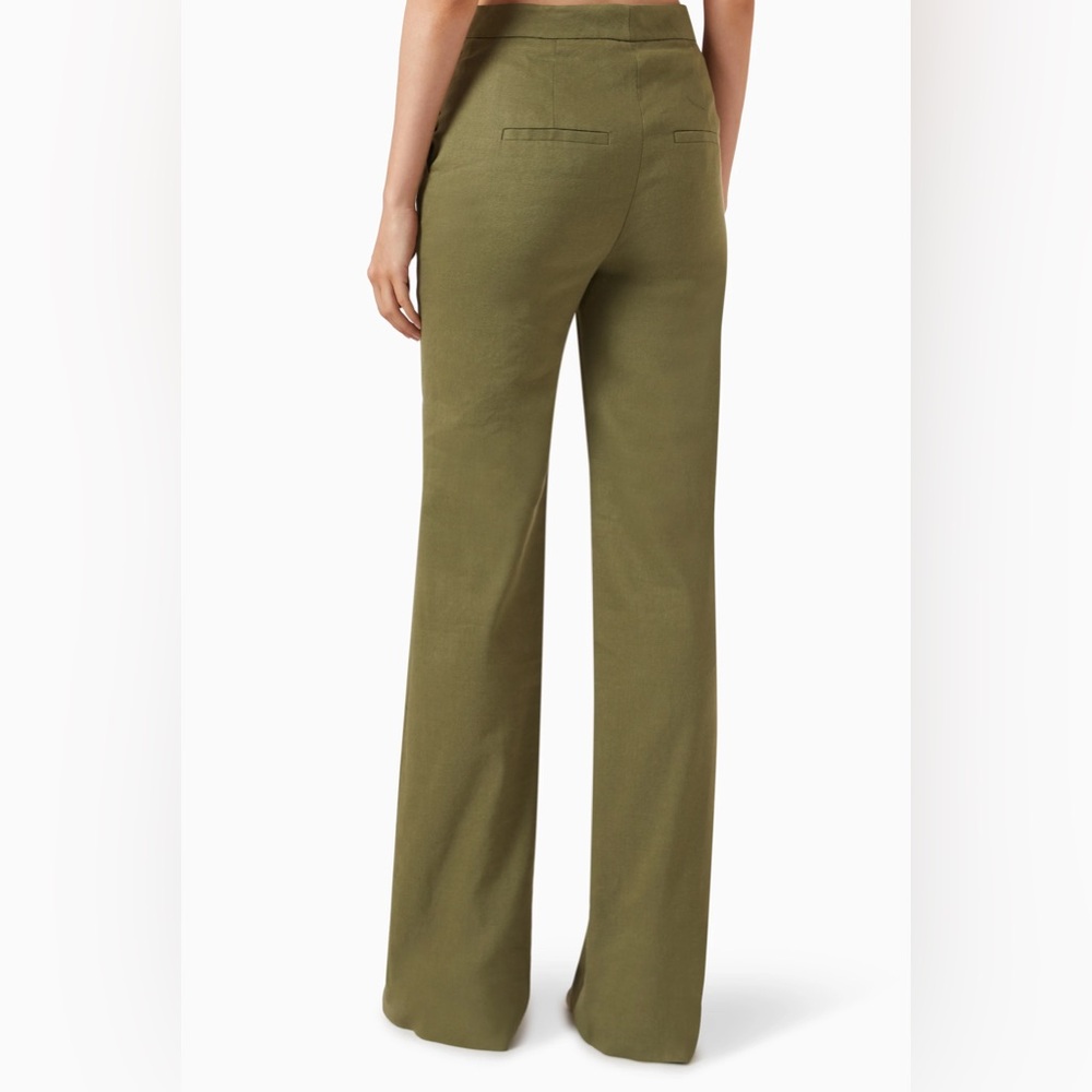 Veronica Beard Noda Linen Straight Leg Trousers size 2 - Picture 2 of 13
